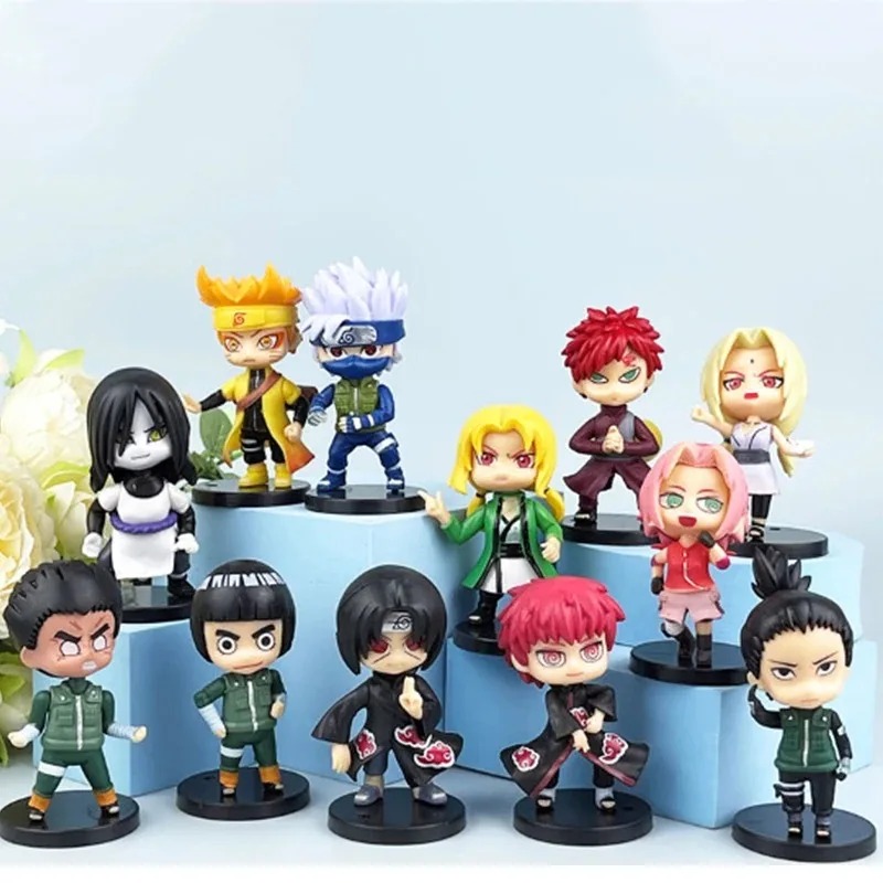 Rare Anime Merchandise - 8 ซม. 12 ชิ้นอะนิเมะนารูโตะฟิกเกอร์นารูโตะ ซาสึเกะ อิทาจิ