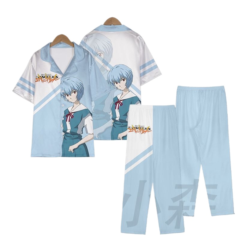 Evangelion Anime Merchandise - สินค้าอนิเมะ EVA ไอยานามิ เรย์ ชุดนอนนักเรียนน่ารัก สไตล์การ์ตูน