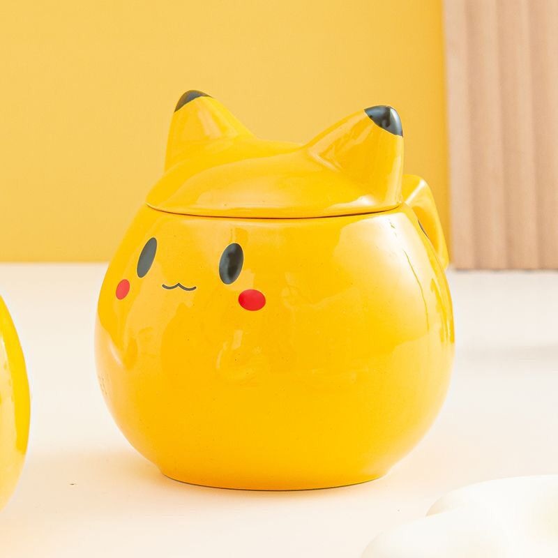 Anime Merchandise Mugs - แก้วเซรามิค Pikachu 360 มล. ลายการ์ตูน ของสะสม