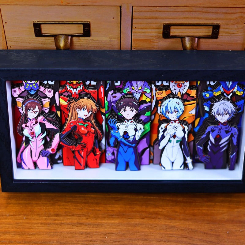 Evangelion Anime Merchandise - ของเล่นฟิกเกอร์อนิเมะ ชินจิ เรย์ โซริว มิซาโตะ งานศิลปะกระดาษ