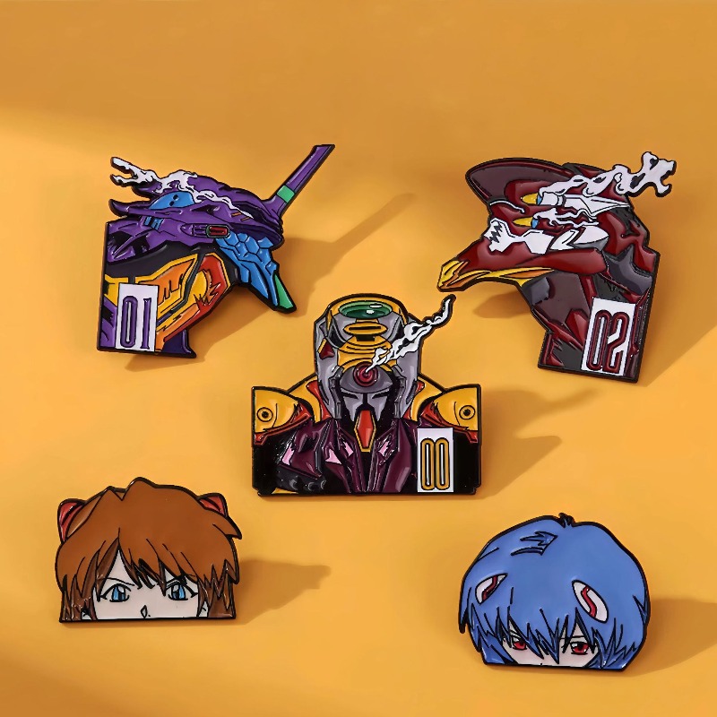 Evangelion Anime Merchandise - เข็มกลัดโลหะนีออนเจเนซิส อะยานามิ เรย์ อีวีเอ อนิเมะ แอคชั่น