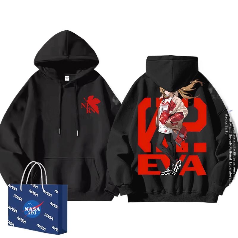 Evangelion Anime Merchandise - เสื้อฮู้ดลายการ์ตูนอนิเมะ EVA Asuka Langley Soryu สินค้าการ์ตูนน่ารัก