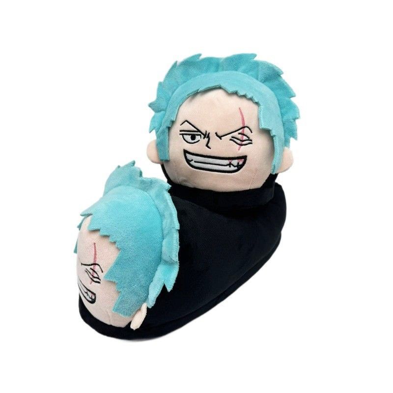 Unique Anime Merchandise - รองเท้าแตะตุ๊กตาโซโลวันพีซน่ารัก นุ่ม อุ่น ใส่ในบ้าน สำหรับฤดูหนาว สินค้าอนิเมะสุดพิเศษ