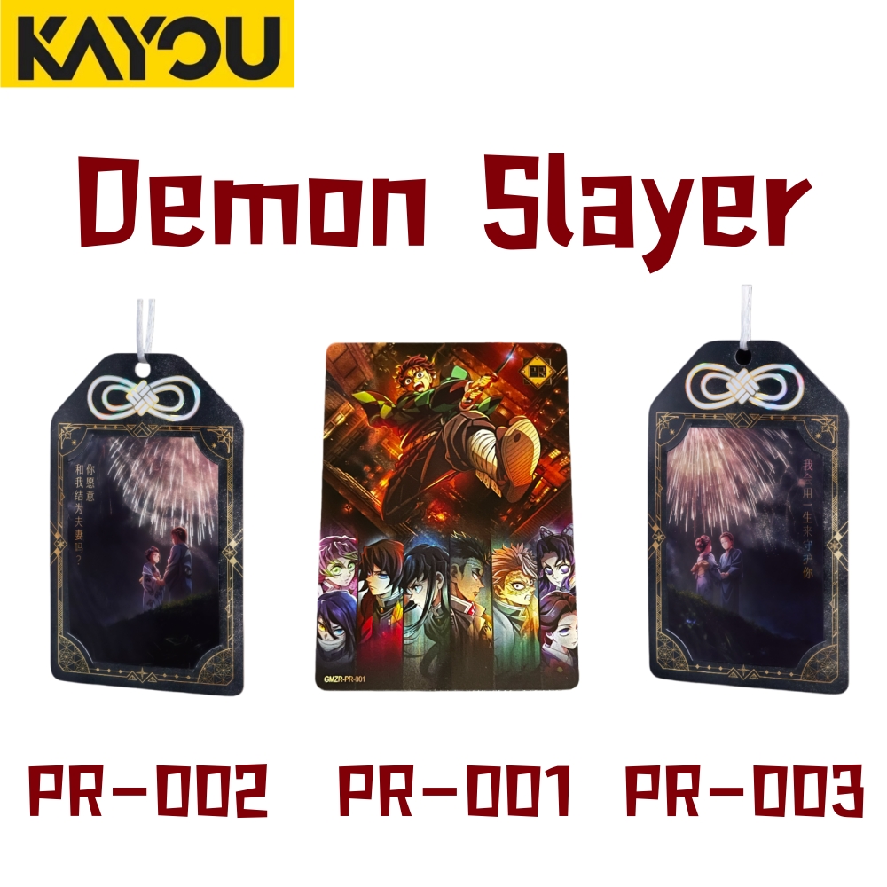 Anime Merchandise For Kids - การ์ดโปรโมชั่น Kayou Demon Slayer PR001-003 ชุดเต็ม