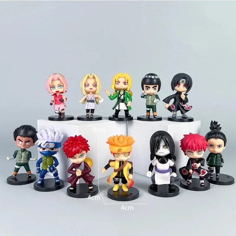 8 ซม. 12 ชิ้นอะนิเมะนารูโตะฟิก - Rare Anime Merchandise บทวิจารณ์และราคา