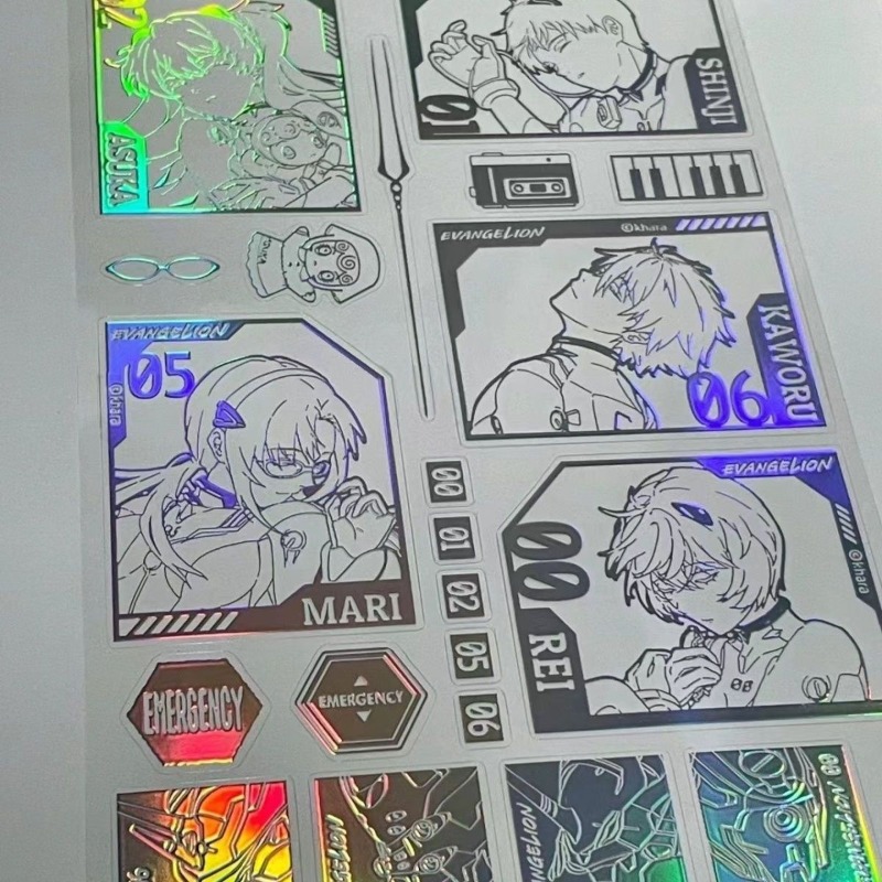 สติกเกอร์เลเซอร์ EVA ชินจิ เรย - Evangelion Anime Merchandise บทวิจารณ์และราคา
