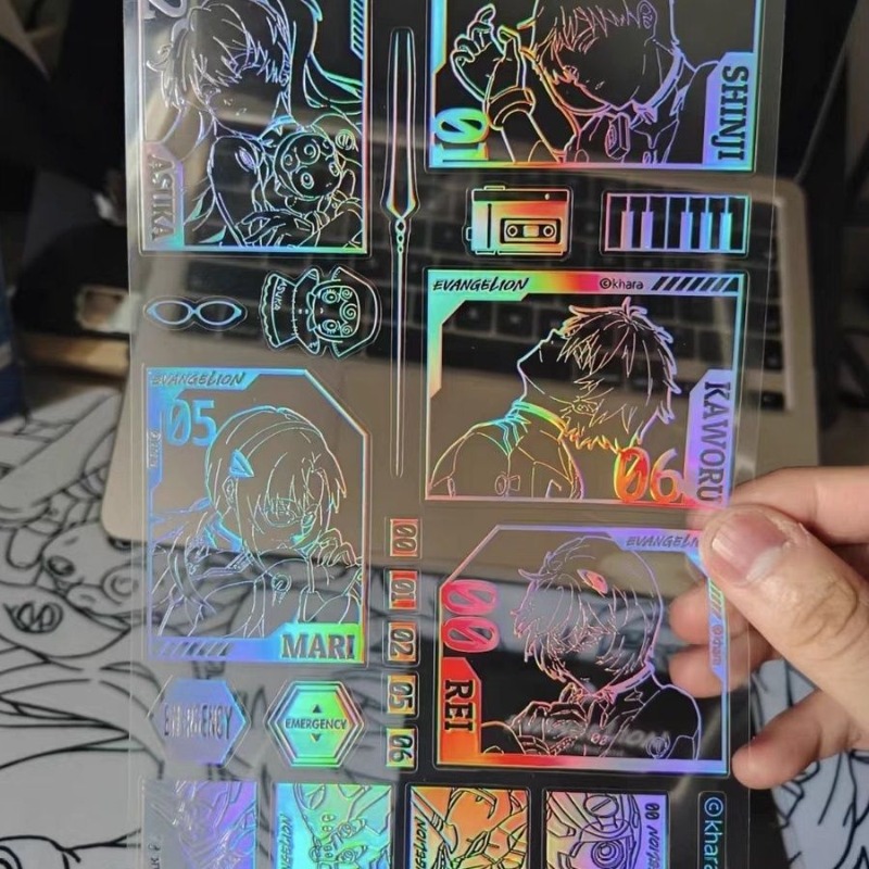 สติกเกอร์เลเซอร์ EVA ชินจิ เรย - Evangelion Anime Merchandise บทวิจารณ์และราคา
